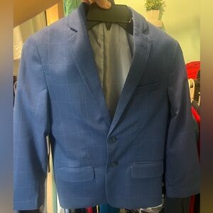 IZOD boys Blue Striped Suit Jacket